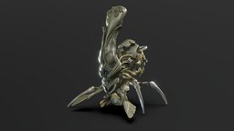 Orchid Drone zerg, sculpt, beast, flower, orchid, drone, flow, orc, creation, gamedev, showcase, biomechanical, procedural, printable, tiltbrush, 3dprint, starwars, design, concept, highpoly, space, illustration-ation