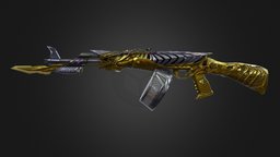 CrossFires AK47 KNIFE BB IMPERIAL GOLD Drum Mag crossfire