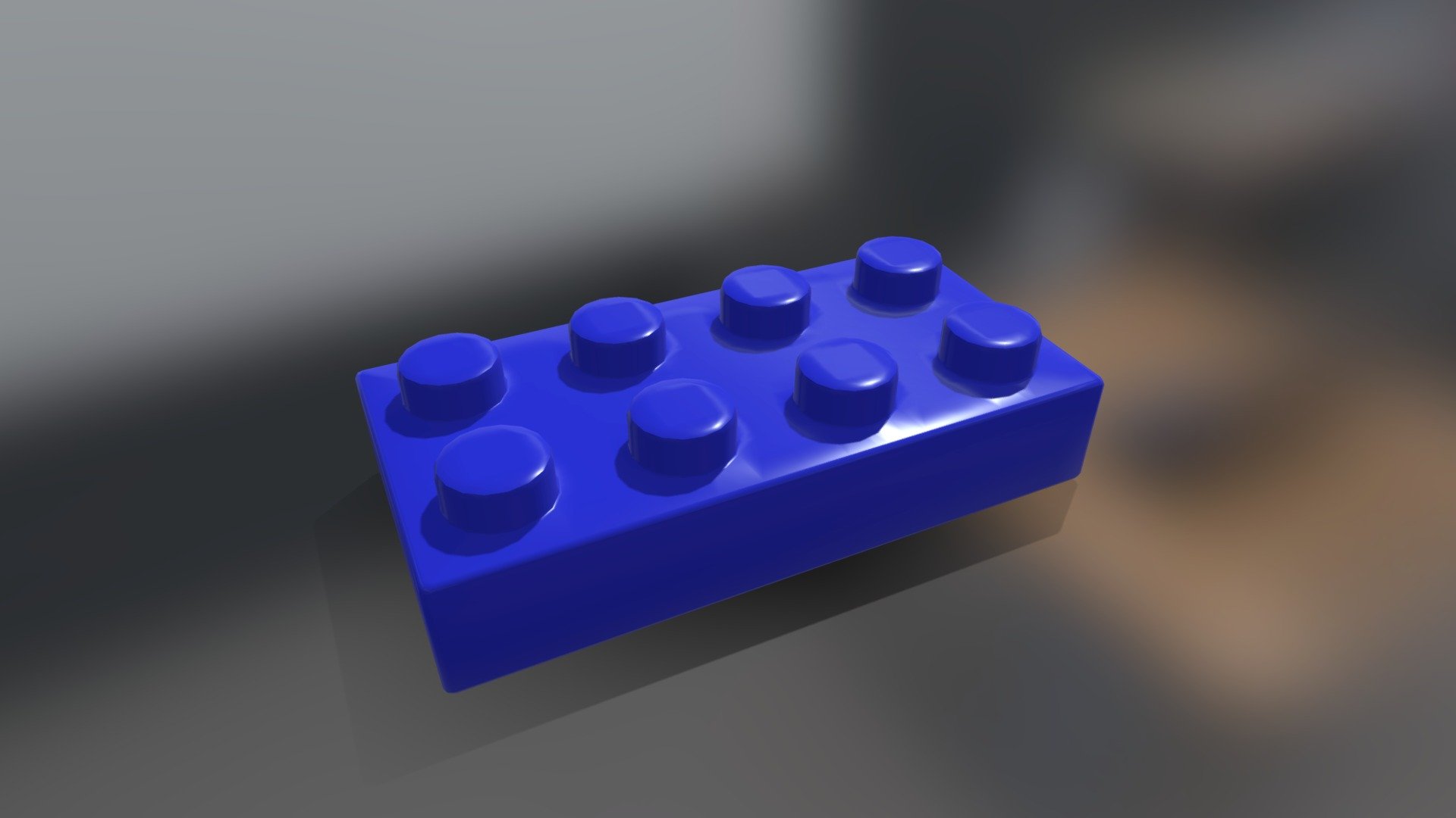 My first lego brick. Textured in 3D Coat 3d model