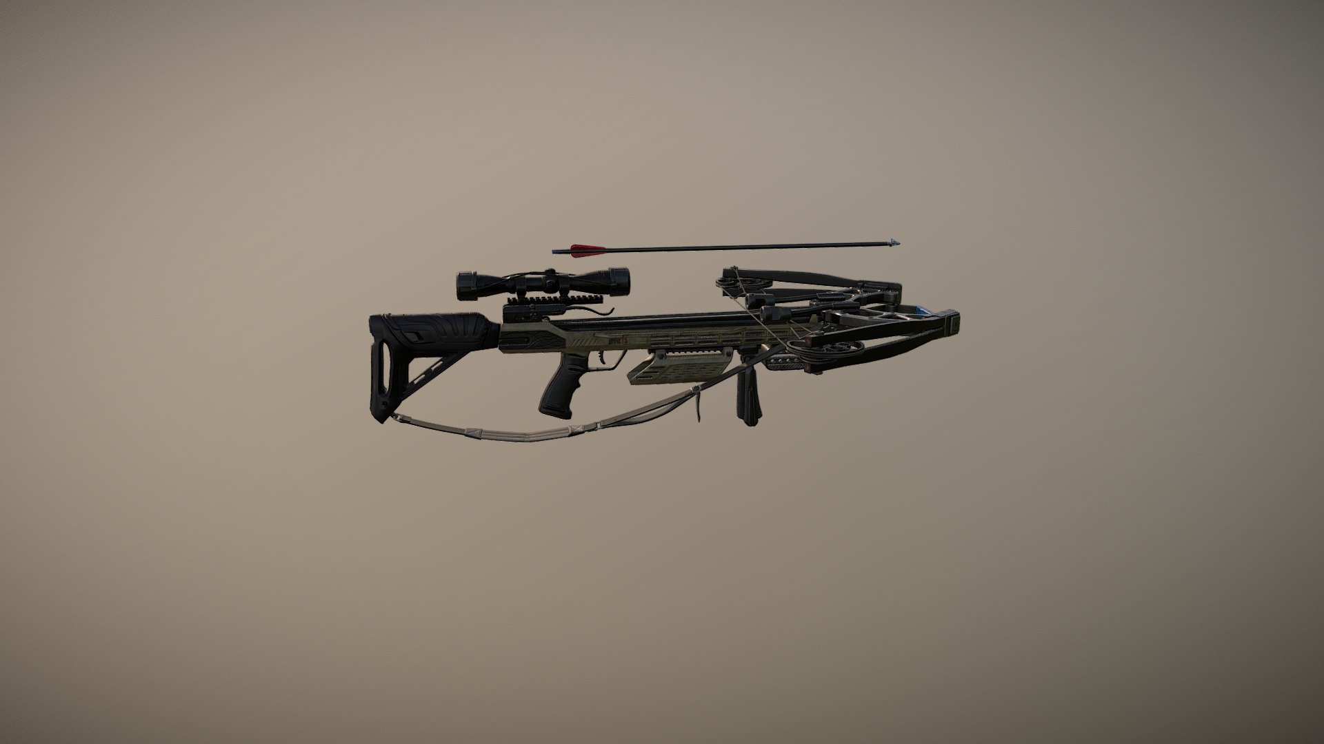 Game-ready asset - CrossBow ZHNETS - Download Free 3D model by Andrewbezg (@vanja487) 3d model