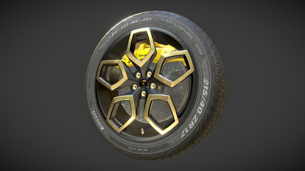 PBR car wheel - PBR Wheel - 3D model by An Phung (@anphung97) 3d model