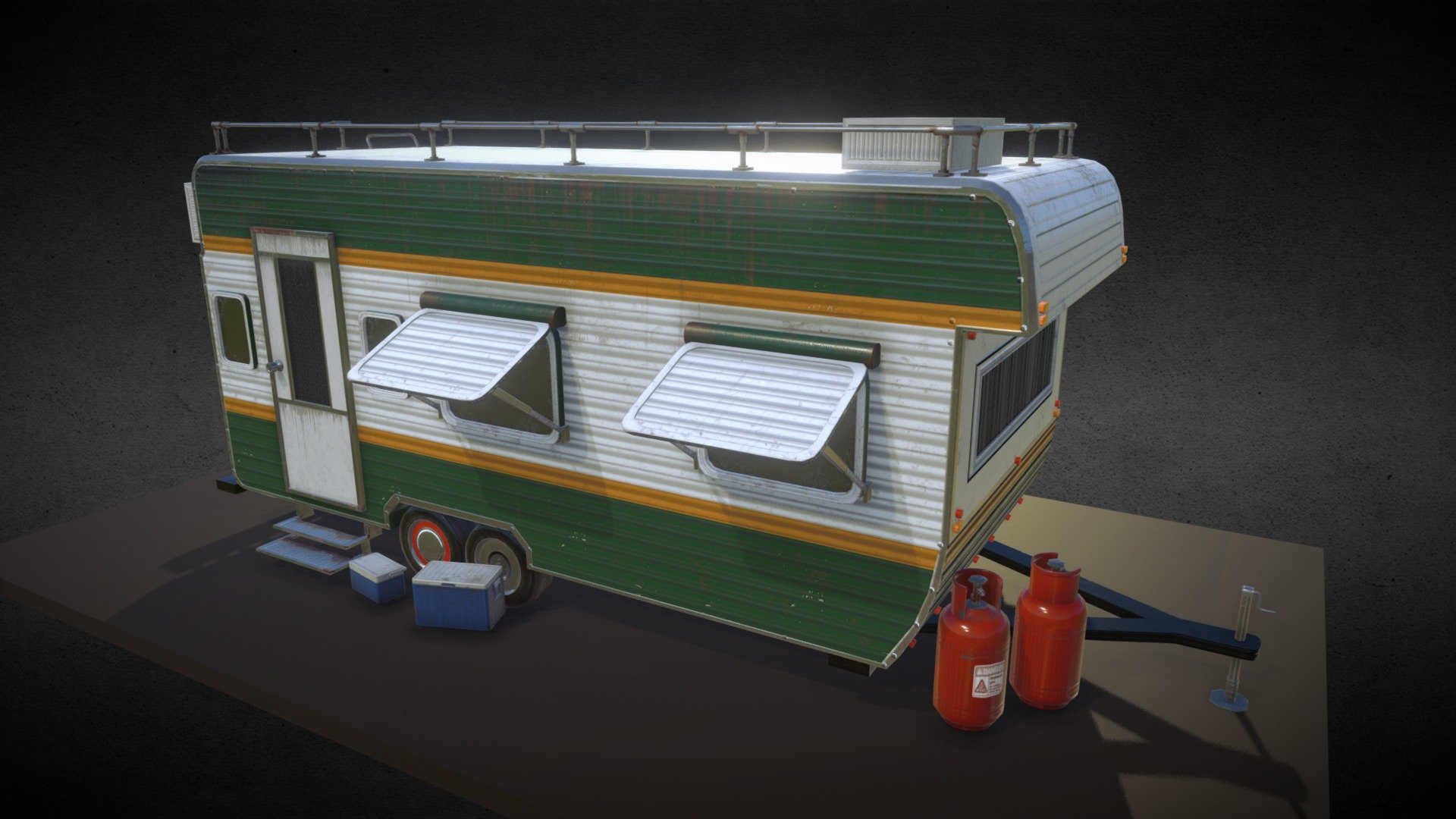 This is a part of a bigger set, that will be: Trailer Trash environment
AAA quality environment, for unity 3d engine. 

Available soon on asset store! - Trailer Car - 3D model by PolySquid (@PolySquid_Studios) 3d model