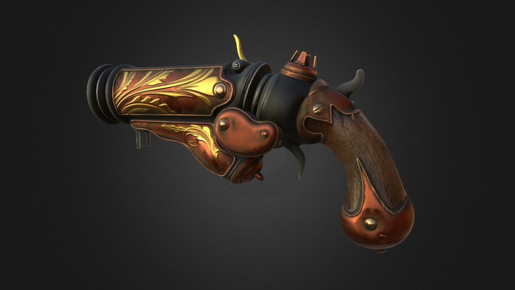 Steampunk Gun - Steampunk Gun - 3D model by blasto 3d model