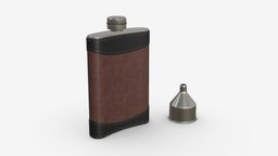 Flask with leather wrap