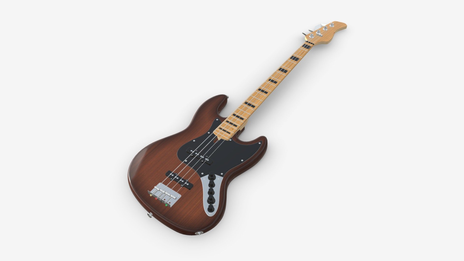 Electric 4-string bass guitar 01 - Buy Royalty Free 3D model by HQ3DMOD (@AivisAstics) 3d model