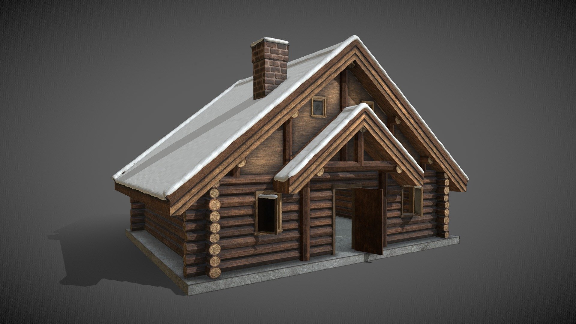 Wood cabin perfect for mountain scenes or desert situations&hellip; up to you :D
You can find more models related to this one on my products. Feel free to check my profile.
Ready for games, very low poly.
New textures uploaded (previous ones had a weird shadow on the door)

-2K texture

-1 material

-6 UDIMs

-No pluggins

-OBJ and FBX

-Maps included: basecolor, height, normal, roughness, metallic.

 - Snowed wood cabin house - Buy Royalty Free 3D model by el_cerilla 3d model