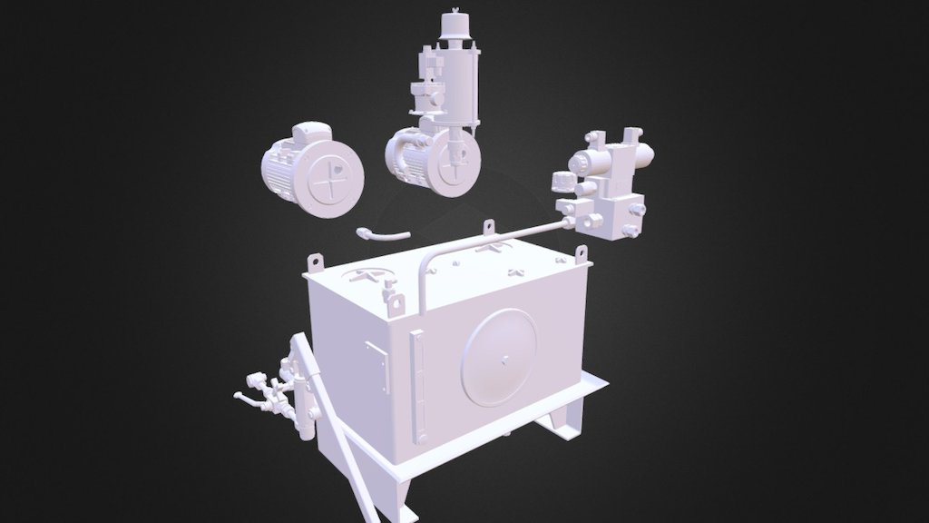 In this case study we made a model of an hydraulic press 3d printable. Seperated into different parts 3d model