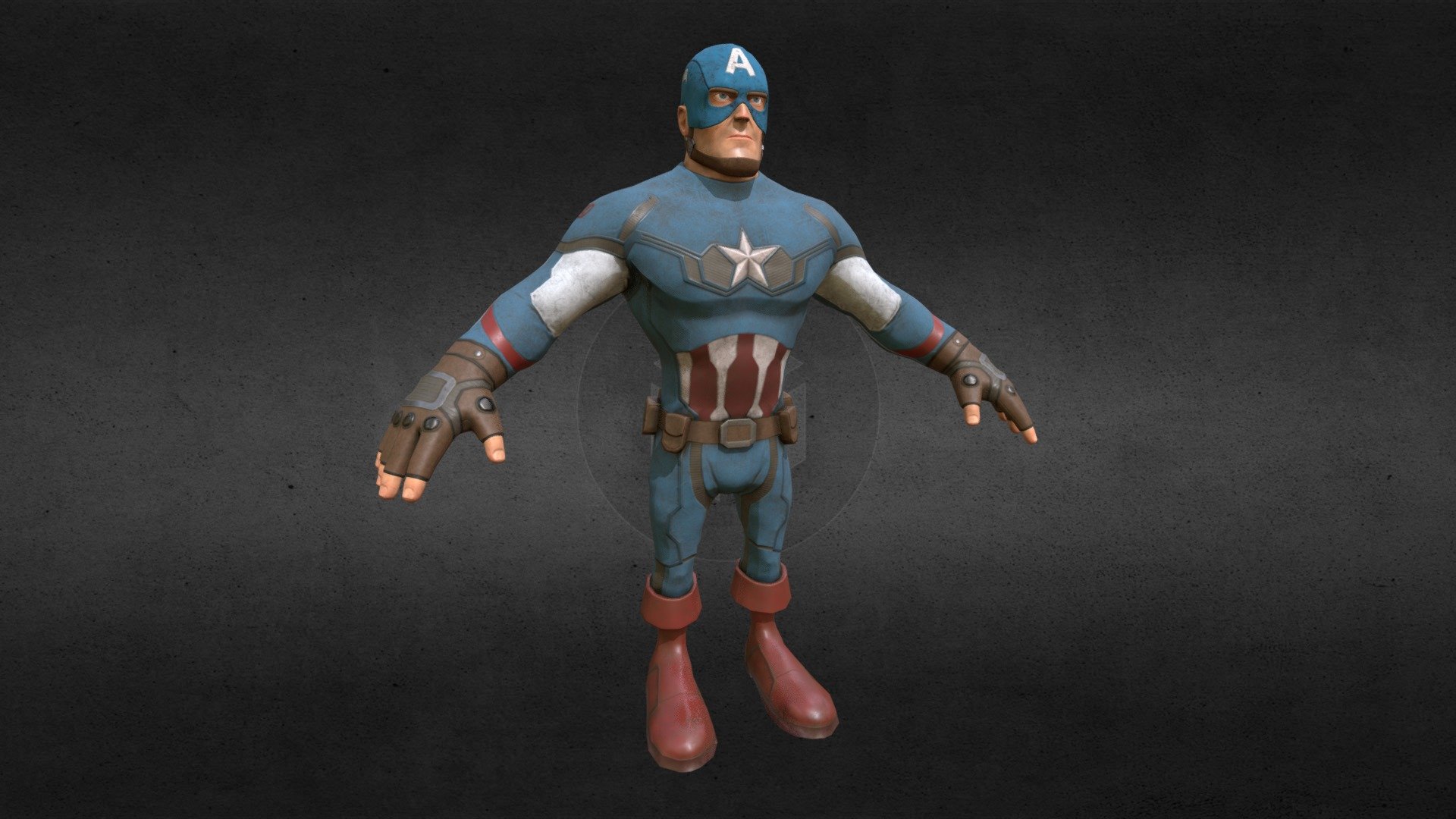 Captain America - 3D model by rafaelcatao11 3d model