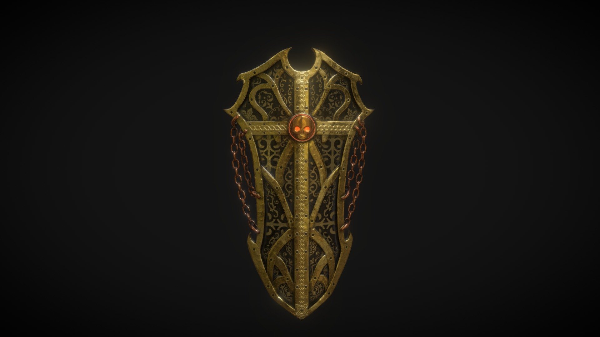 A fantasy tower shield, made from a concept art I found online.
https://www.artstation.com/artwork/vJ0Ev3 - Fantasy Tower Shield - 3D model by Obbasimus 3d model