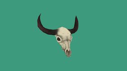 Cow Skull cowskull, low-poly, skull