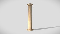 Column 01 My 3ds max lesson rome, castle, project, palace, column, antique, ready, baked, roma, old, architecture, low-poly, 3d, lowpoly, model, stone, download