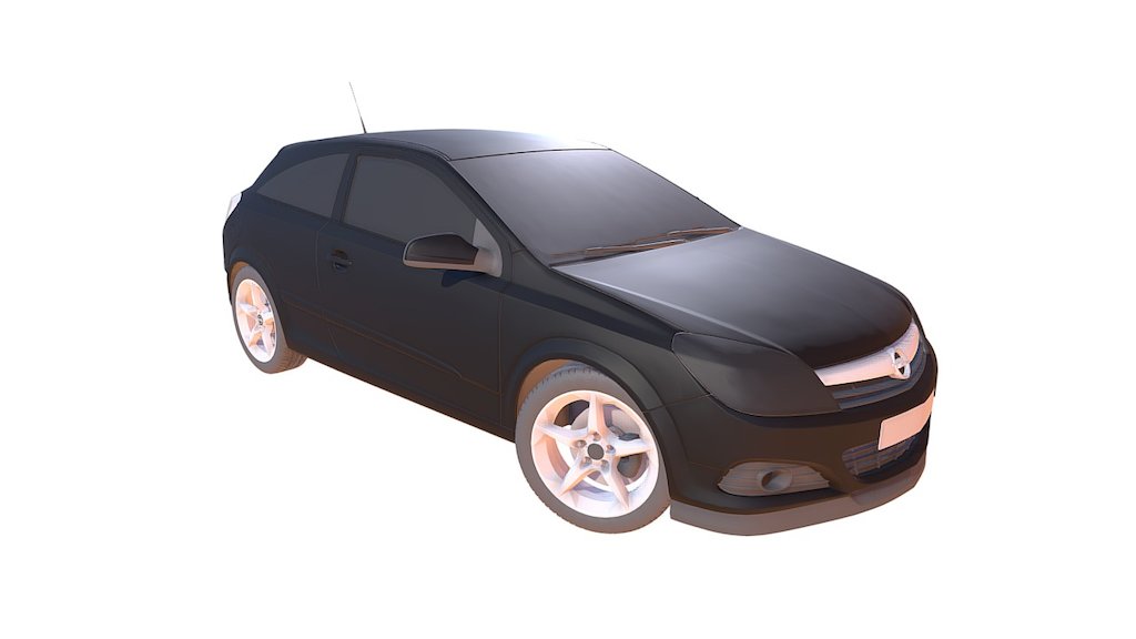 Opel Astra GTC - 3D model by Justino Rocamora (@jrocamora) 3d model