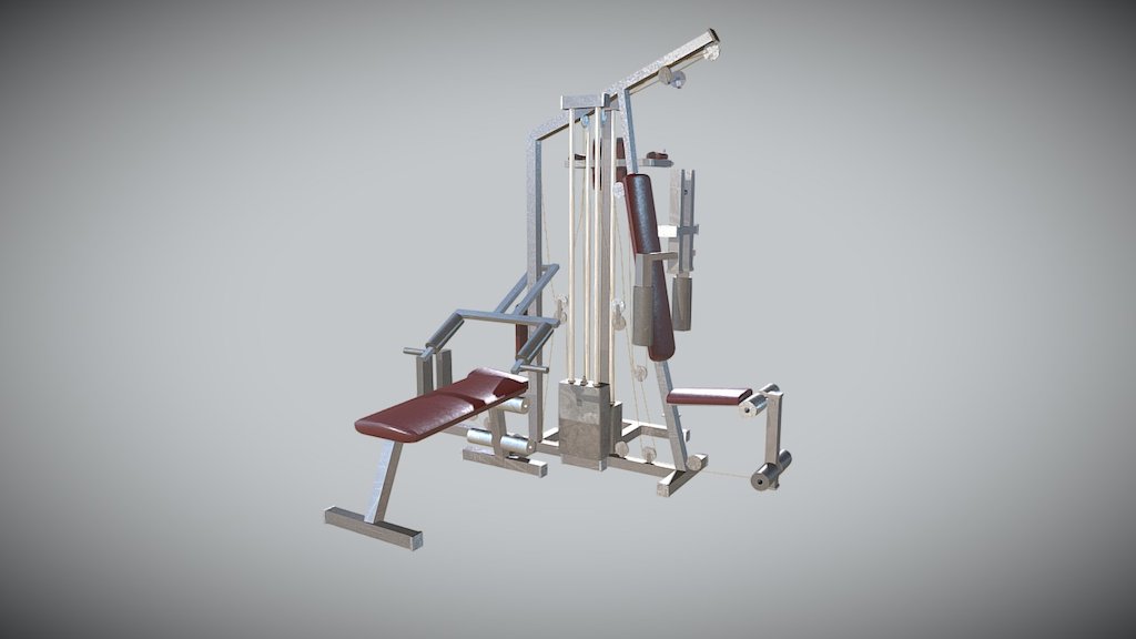 Gym Multiple - Download Free 3D model by Francesco Coldesina (@topfrank2013) 3d model