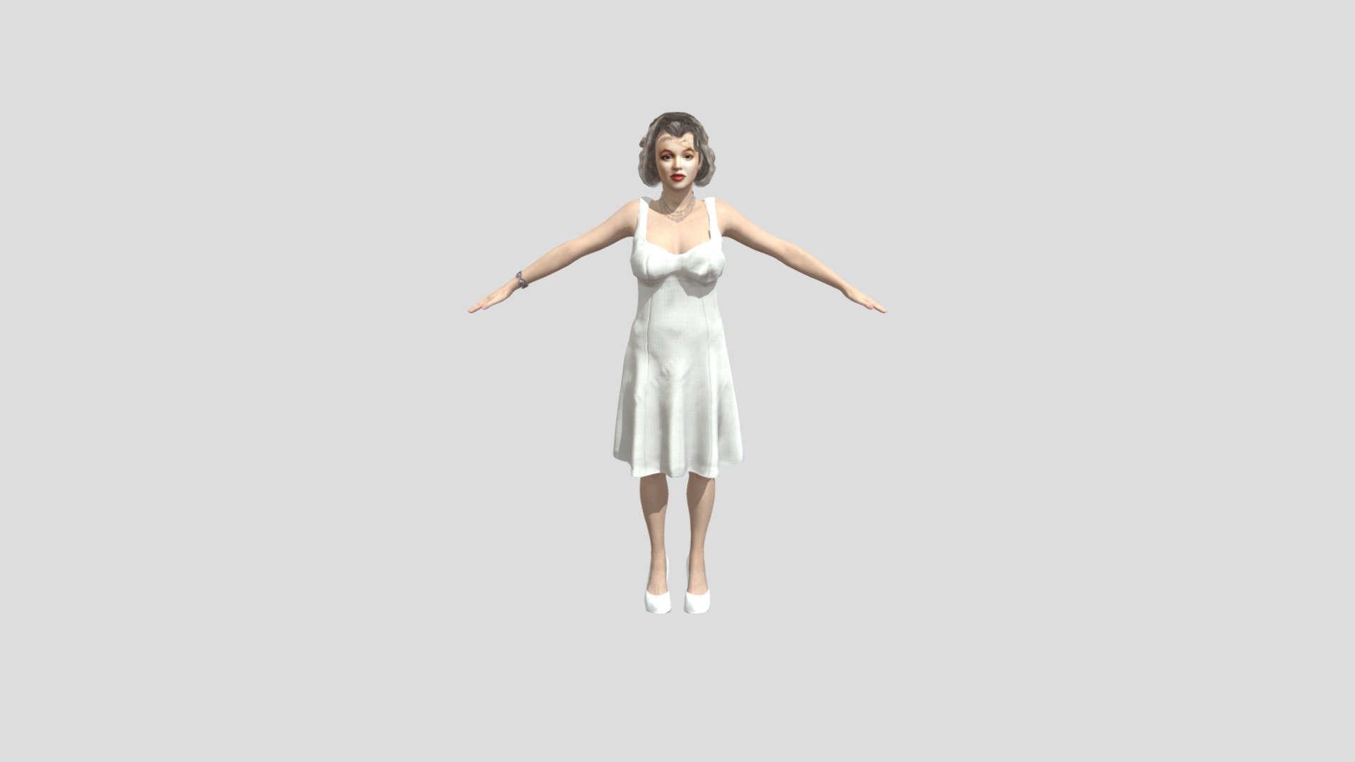 Actress Marilyn Monroe (Stage Hair) - Marilyn Monroe - Download Free 3D model by knpcjunkie 3d model