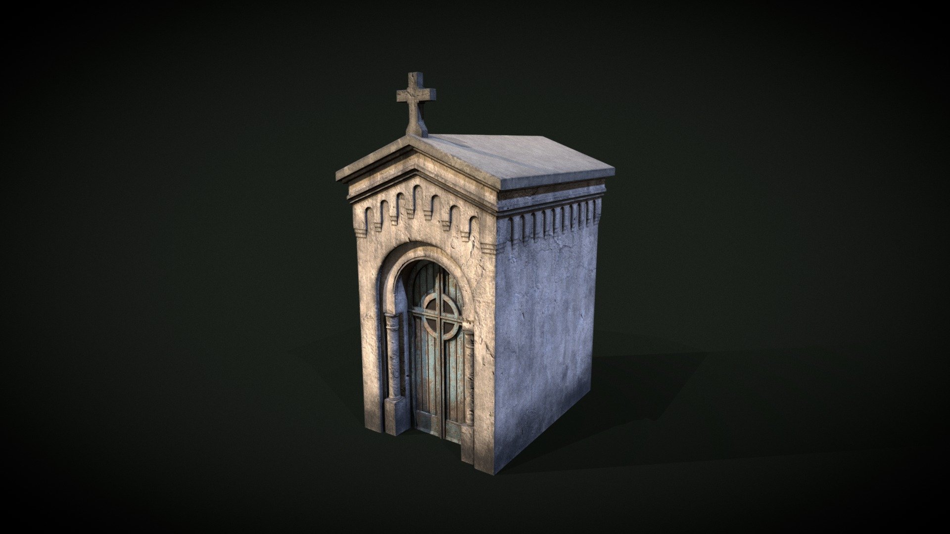 An old mausoleum made in blender and textured in substance painted. Perfect for in-game uses! - Old Mausoleum - Buy Royalty Free 3D model by sakislaspas 3d model
