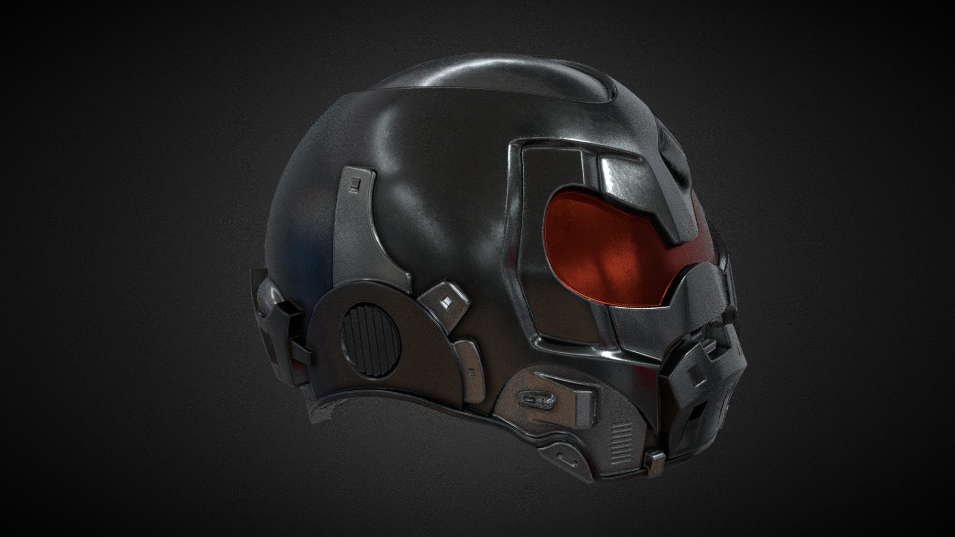 Black helmet 2 - Black helmet 2 - Download Free 3D model by 3DWorkbench 3d model