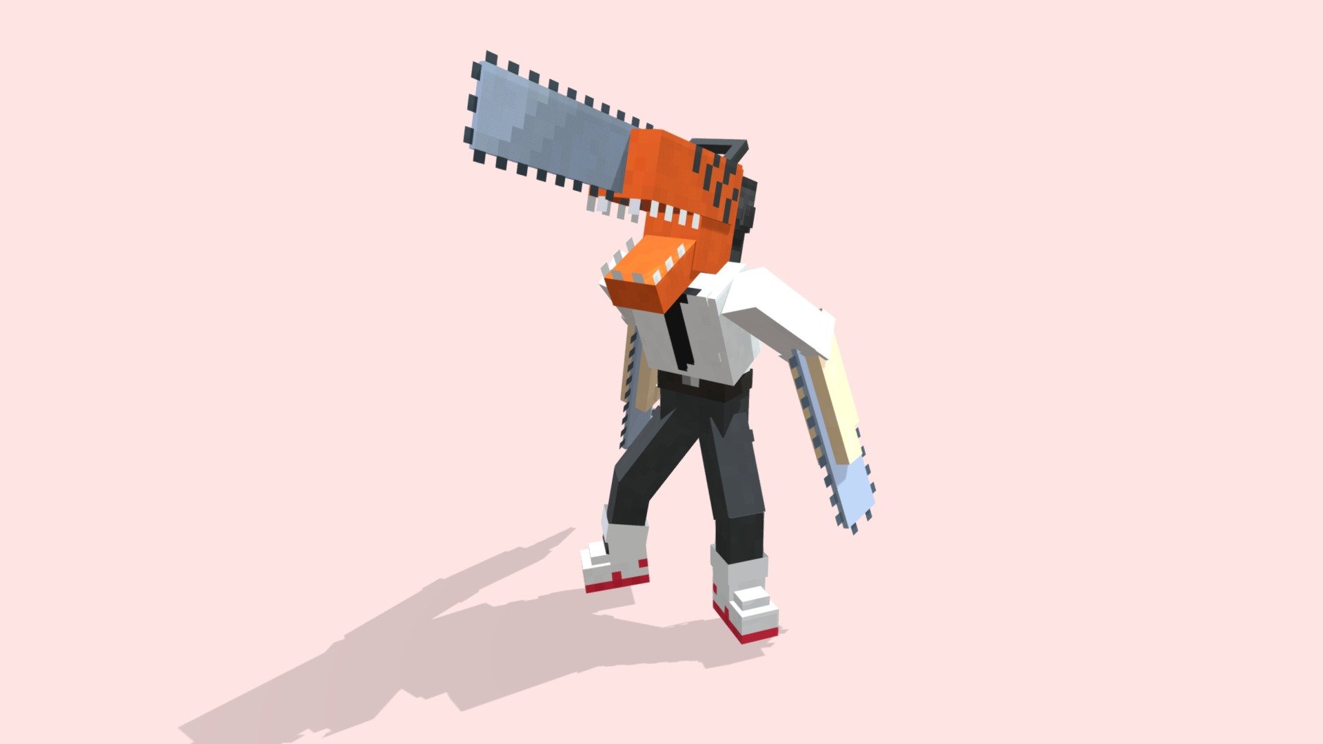 Chainsaw - Minecraft Style
update:
* Includes the blockbench project for easy implementation in minecraft mods.

Did you know&hellip;?
I make custom models for both mods and servers that use
MithycMods and Model Engine.
Write me on instagram - Chainsaw Man - Minecraft Style - 3D model by El Coleccionista (@Coleccionista) 3d model