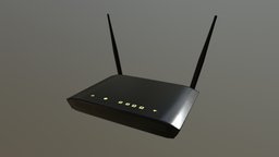 Router WiFi router, unreal, vr, ar, gamedev, wifi, internet, gameengine, pbrtexture, unity, game, blender, pbr, lowpoly, gameart, substance-painter, gameasset, gameready