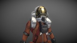 Space suit cosmonaut game-art, game-ready, game-asset, game-model, game-character, game-assets, pbrtexture, pbr-texturing, pbr-game-ready, game, pbr