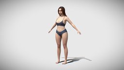Virtual Model High-poly Ringo II Bra & Underwear body, eye, cute, longhair, marvelousdesigner, haircards, hairstyle, girl, female, createdwithai