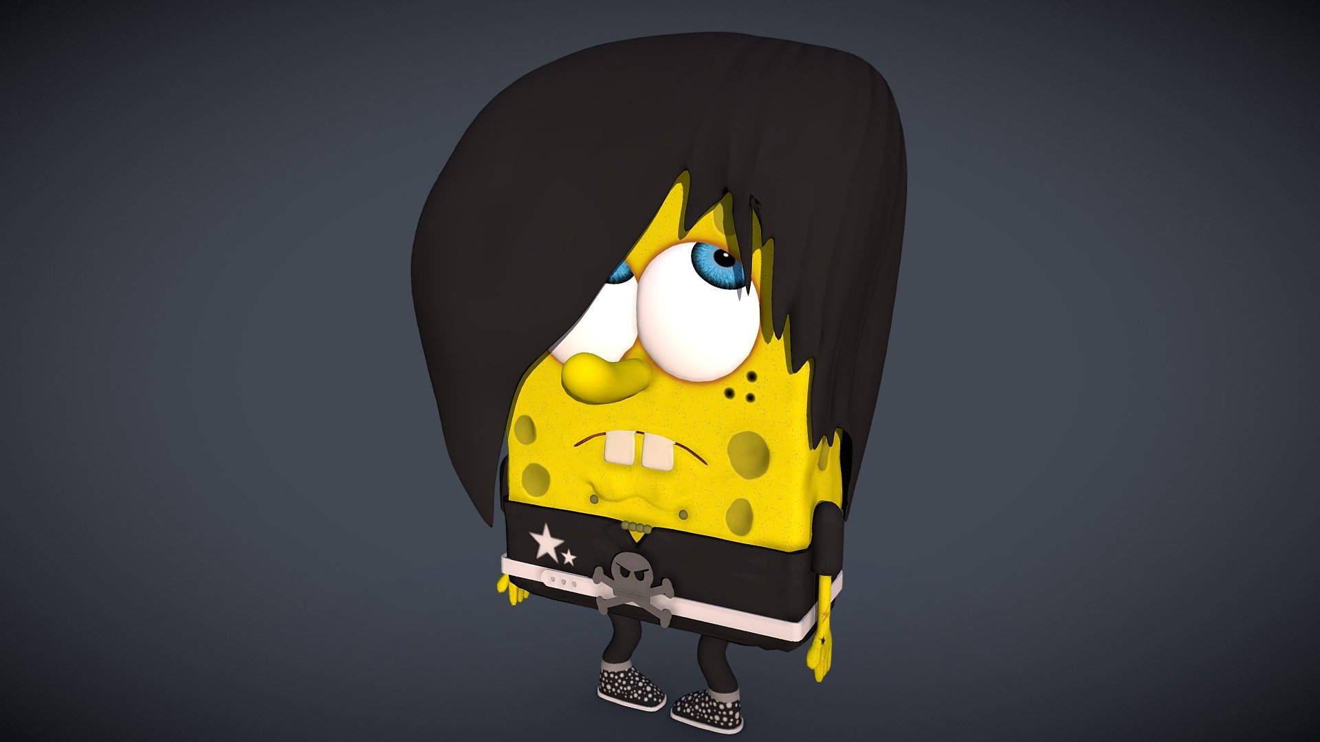 Emo Spongebob - 3D model by mareduvs 3d model