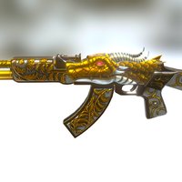AVAs AK47 Gold Dragon 
