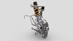 Eleanor Mustang: Suspension (Front) mustang, vfx, ford, cobra, automotive, gt500, shelby, cgi, eleanor, maya, car, modelling, gonein60seconds