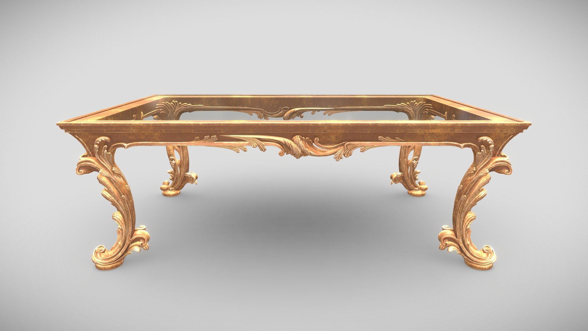 High quality, photorealistic 3D model based on Chelini Art.1064 - coffee table

Additional formats on purchase:

3DSMax2010 and up:




Modeled in real-world scale.

Accurate dimensions in cm.

The model is fully unwrapped (non-overlapping) and textured.

4k textures are used for the frame with micro details and hand painted aged wear (made with Substance Painter).

There are two sets of 4k textures including diffuse/spec, gloss and normal maps.

No background objects, cameras and lights in the scene - drag and drop ready.

Objects and materials are properly named and organized.

Polycount - no subdivisions:
Polys: 144,524
Verts: 145,962

Polycount - subdivision level 1:
Polys: 1,109,138
Verts: 560,434

V-Ray only version

Exported Formats: FBX, OBJ - files contain not subdivided version and only basic materials 3d model