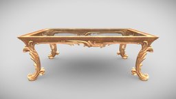 Luxury Classic Gold Coffee Table