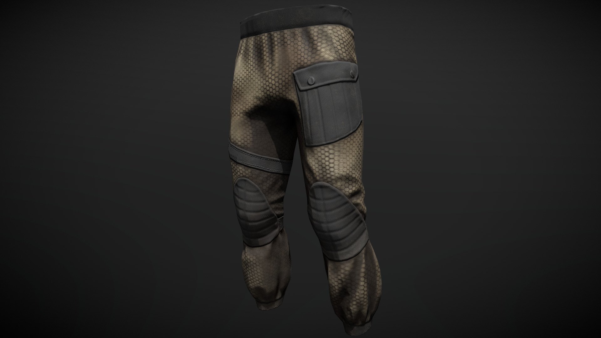 Pants with knee pads in camouflage - Download Free 3D model by VALIDOL (@VALIDOLOVICH) 3d model