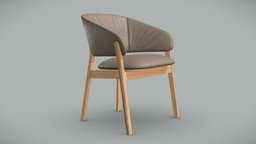 Lugano Dining Chair leather, oak, old, dining, lugano, chair, wood