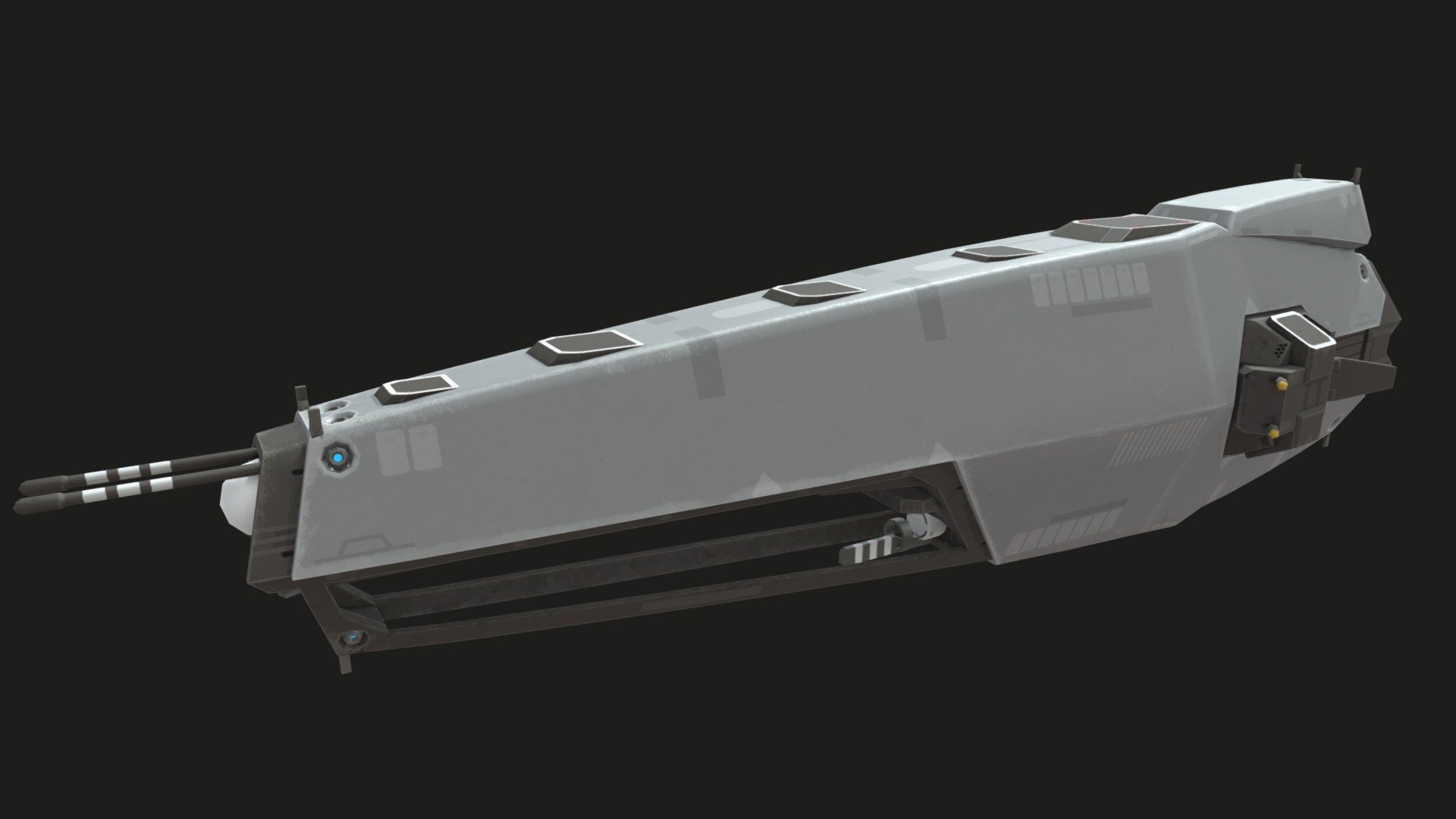 Nebulous Project - Reef Class Light Cruiser - 3D model by Gwyvern 3d model