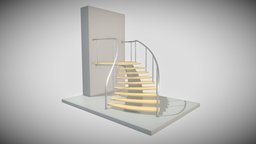 Spiral Staircase High-Poly (Version 1) high-poly, 3dhaupt, staircase, outdoor-staircase, auentreppe, external-staircase, outdoor-stairs