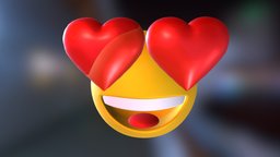 Emoji in love (animated beating heart) free heart, love, corazon, emoji, amor, beating, free, animated, enamorado
