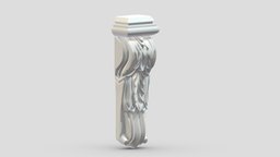 Scroll Corbel 33 stl, room, printing, set, element, luxury, console, architectural, detail, column, module, pack, ornament, molding, cornice, carving, classic, decorative, bracket, capital, decor, print, printable, baroque, classical, kitbash, pearlworks, architecture, 3d, house, decoration, interior, wall, pearlwork