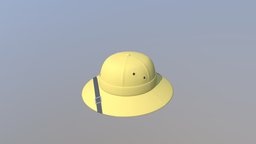 Cartoon Adventure Safari Hat hat, topology, high-poly, hats, blender-3d, adventures, clothing, safari-hat