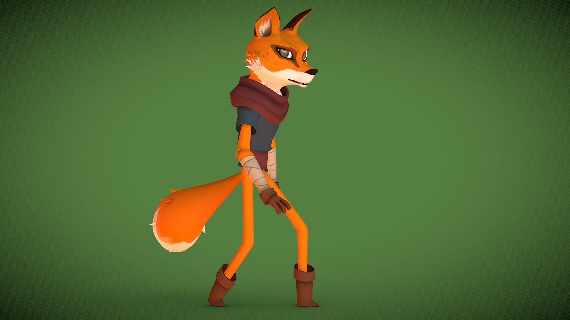 Fox model for a short movie project 3d model