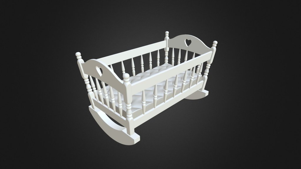 Baby crib - Baby crib - 3D model by Sóstenes Reis (@guitarwinner) 3d model