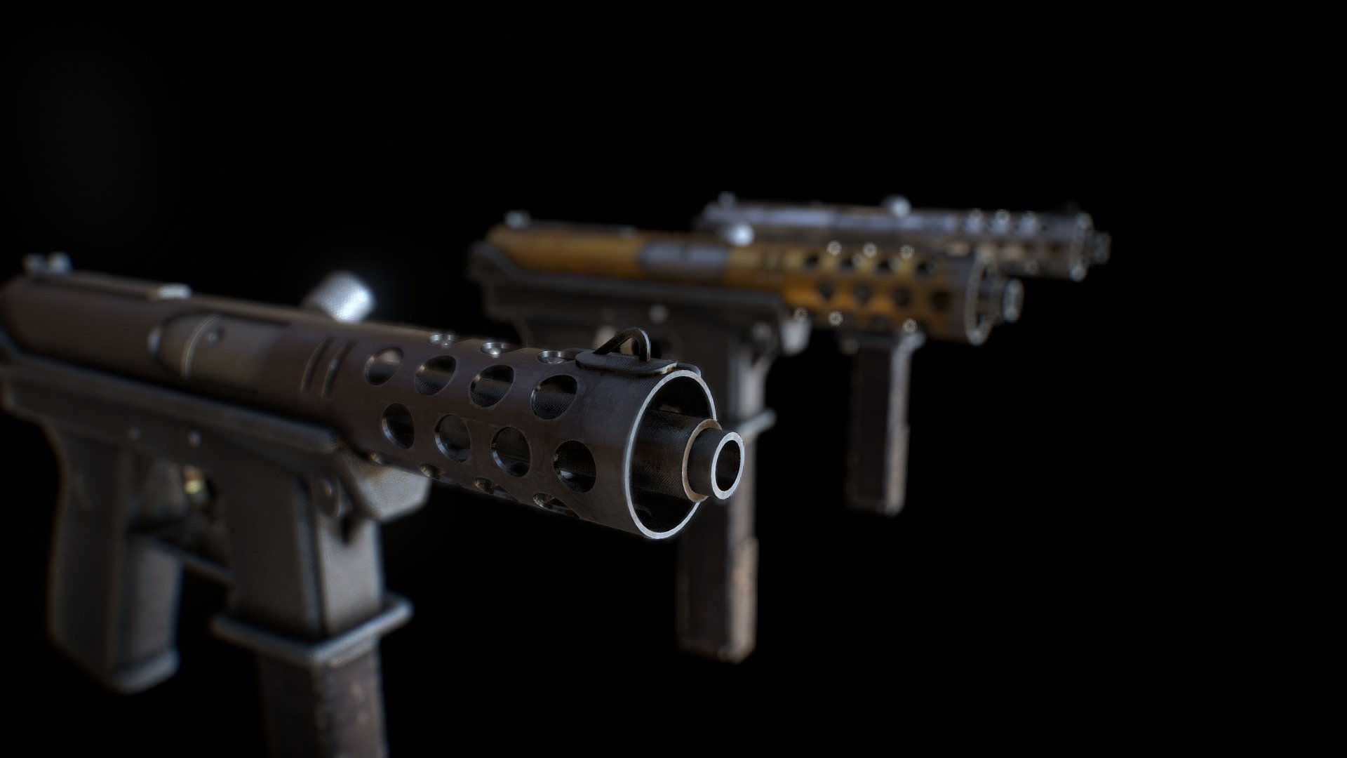Stylized Low Poly TEC 9

Model contains 3 stylized PBR materials, each of which is a single 4k texture set.

Can be used in games as well as render pictures.

Any format, models, including the original blend file are available on request.

On ArtStation: https://www.artstation.com/artwork/5BbvqP - Stylized Low Poly TEC 9 - Buy Royalty Free 3D model by Andante (@AndanteOle) 3d model