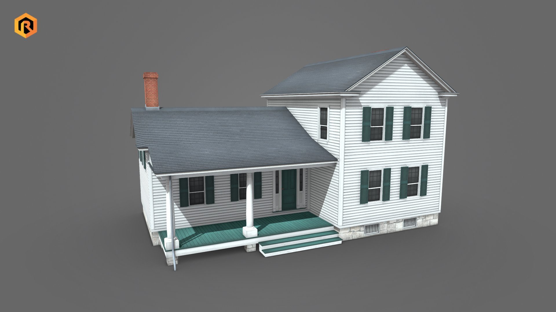 Low-poly 3D model of white, wooden house building. 
It is best for use in games and other VR / AR, real-time applications such as Unity or Unreal Engine.  It can also be rendered in Blender (ex Cycles) or Vray as the model is equipped with detailed textures.  

You can also get this model in a bundle: https://skfb.ly/owqyZ

Technical details:




4096 x 4096 Diffuse and AO texture set

2688 Triangles

1696 Vertices

Model is one mesh.

Model completely unwrapped.

Model is fully textured with all materials applied. 

Pivot point centered at world origin.

Model scaled to approximate real world size (centimeters).

All nodes, materials and textures are appropriately named.

Lot of additional file formats included (Blender, Unity, Maya etc.) 

More file formats are available in additional zip file on product page.

Please feel free to contact me if you have any questions or need any support for this asset.

Support e-mail: support@rescue3d.com - White Wooden Building - Buy Royalty Free 3D model by Rescue3D Assets (@rescue3d) 3d model