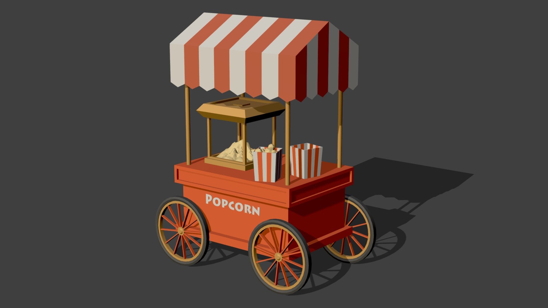 Popcorn Cart - Popcorn Cart - 3D model by torhan (@zbrushcinematory) 3d model