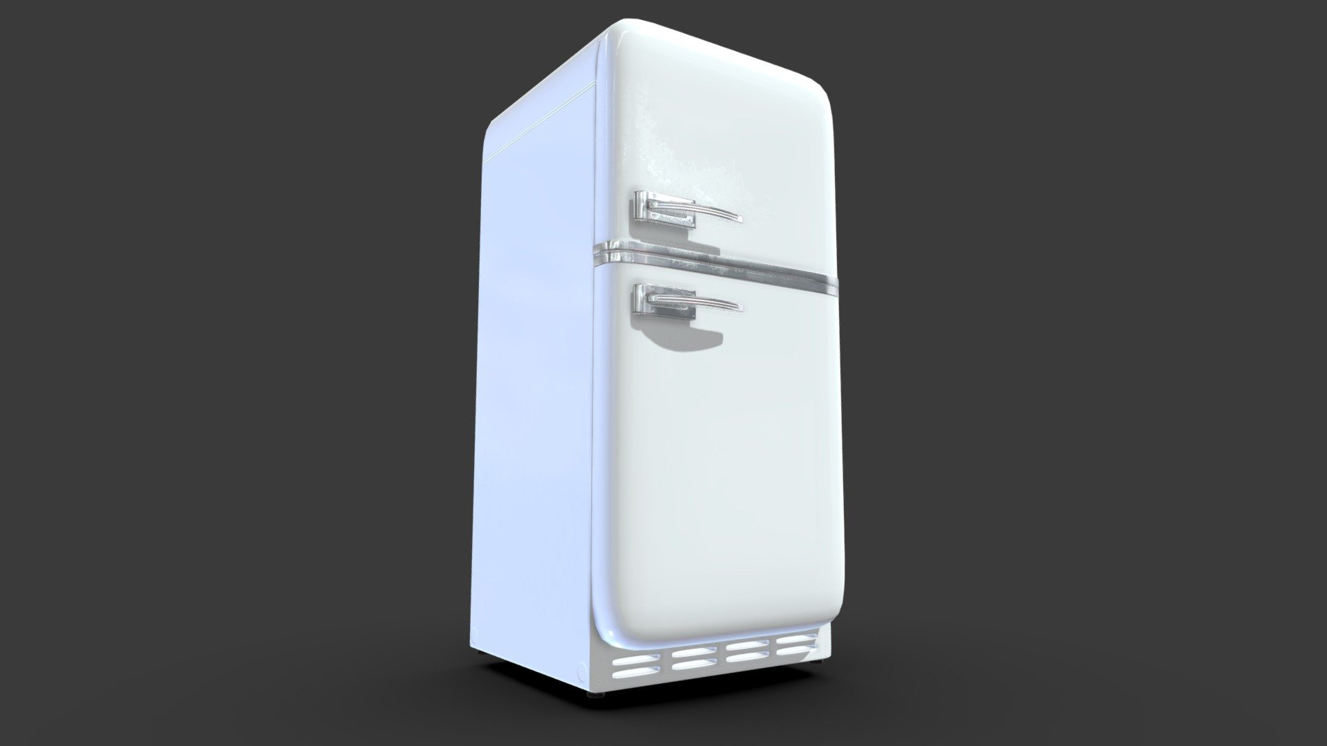 A retro fridge - Fridge - Buy Royalty Free 3D model by Claudiu (@claudiupusuc) 3d model
