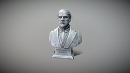 Domingo Faustino Sarmiento Bust 3dprintable, argentina, statue, domingo, sarmiento, bust, sculpture, procer, faustino