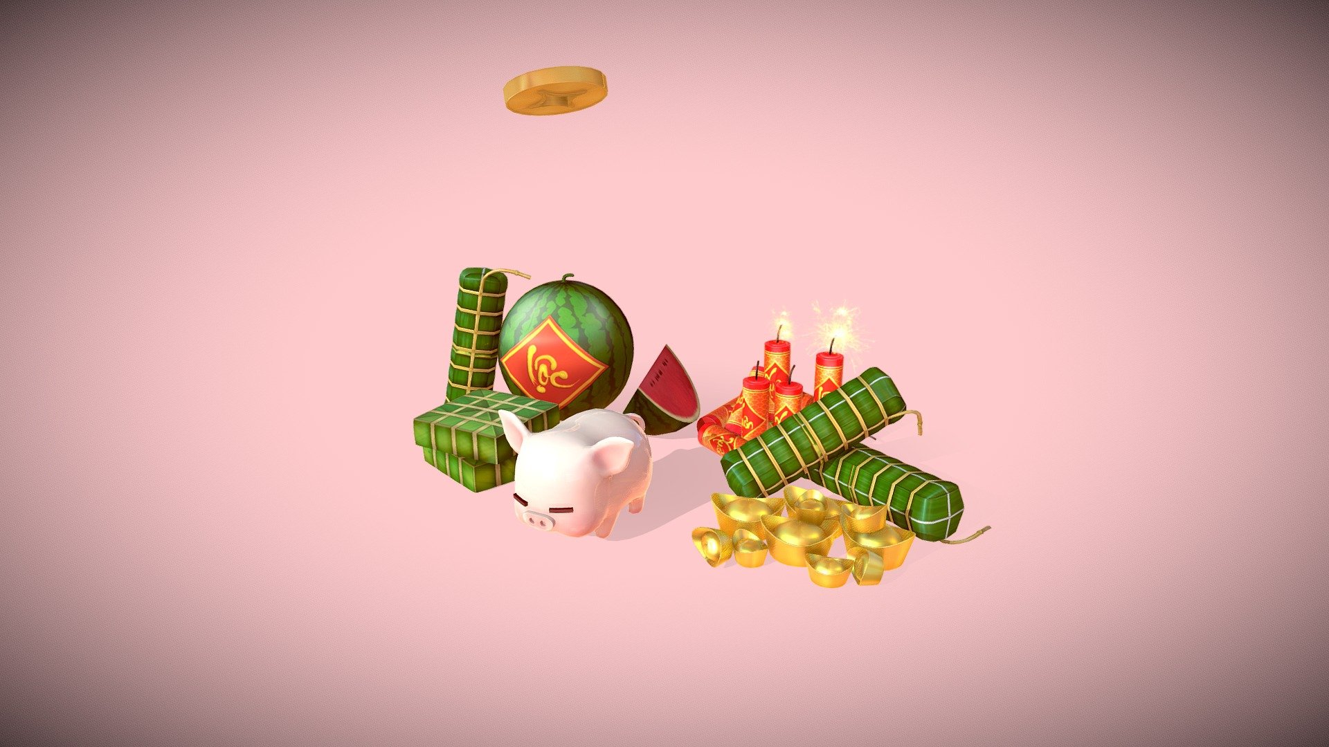 AVR Creative Product - 2019 - Year of the Pig - Buy Royalty Free 3D model by AVR Creative (@avrcreative) 3d model