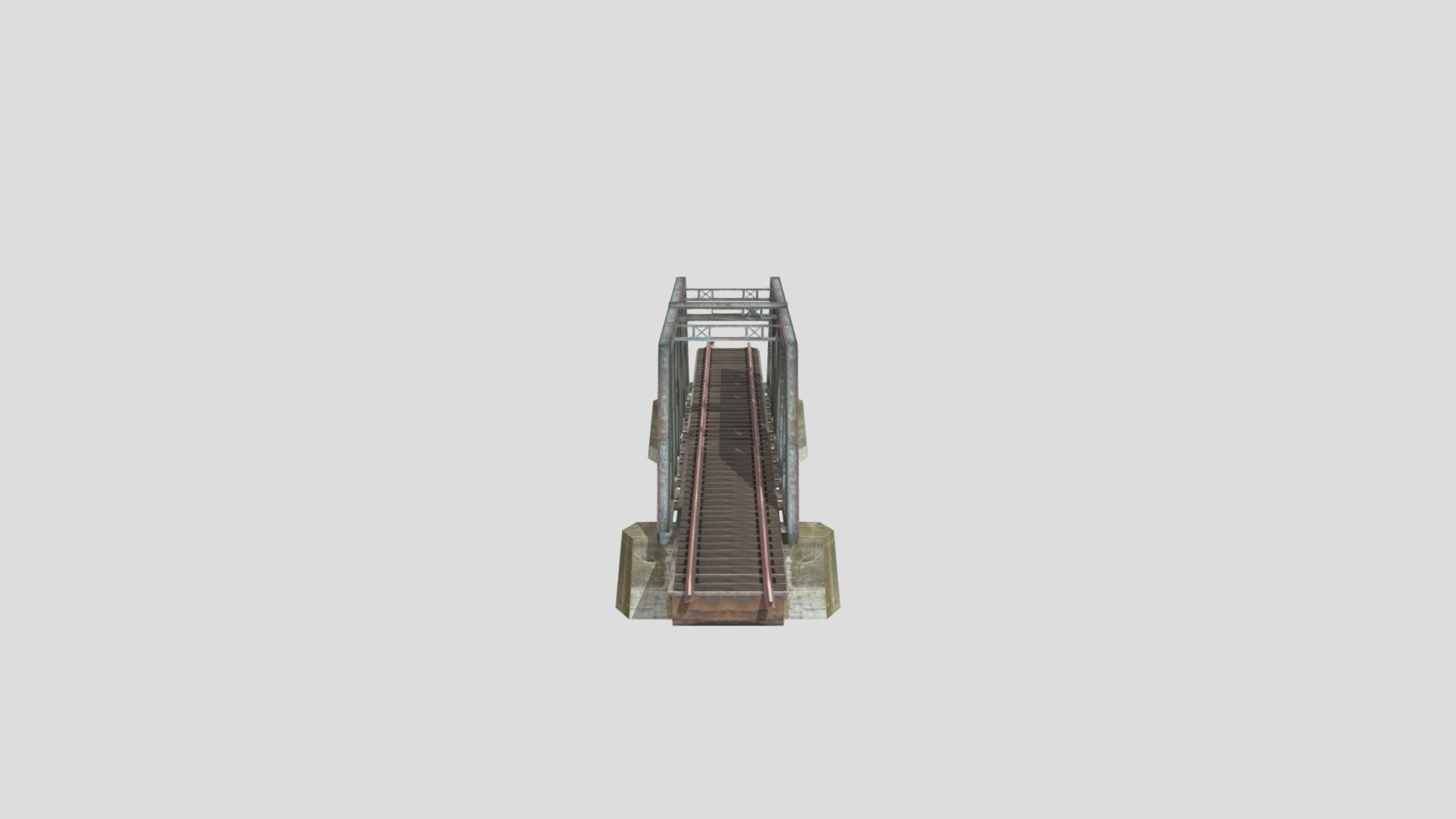 Railroad Bridge Low Poly - 3D model by loop (@abletonlive9) 3d model