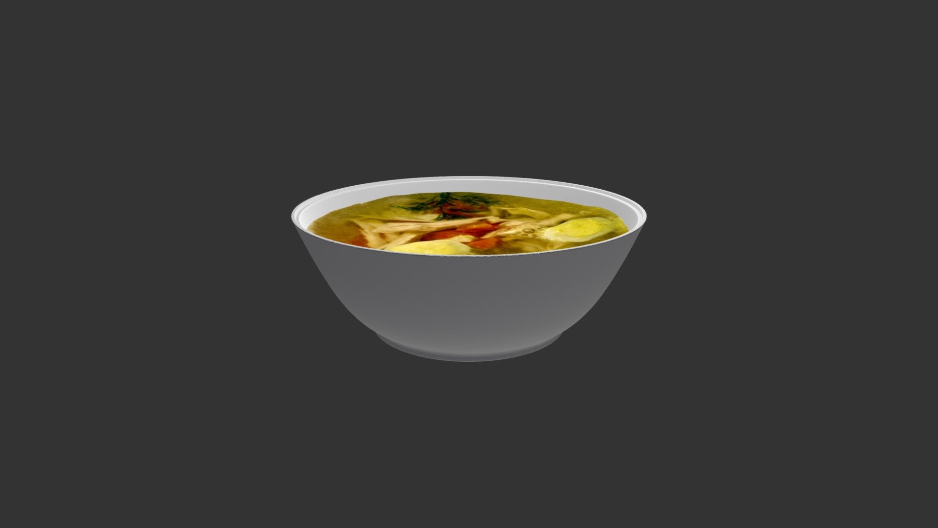 Chicken Noodle Soup - 3D model by alex.alexandrov.a 3d model