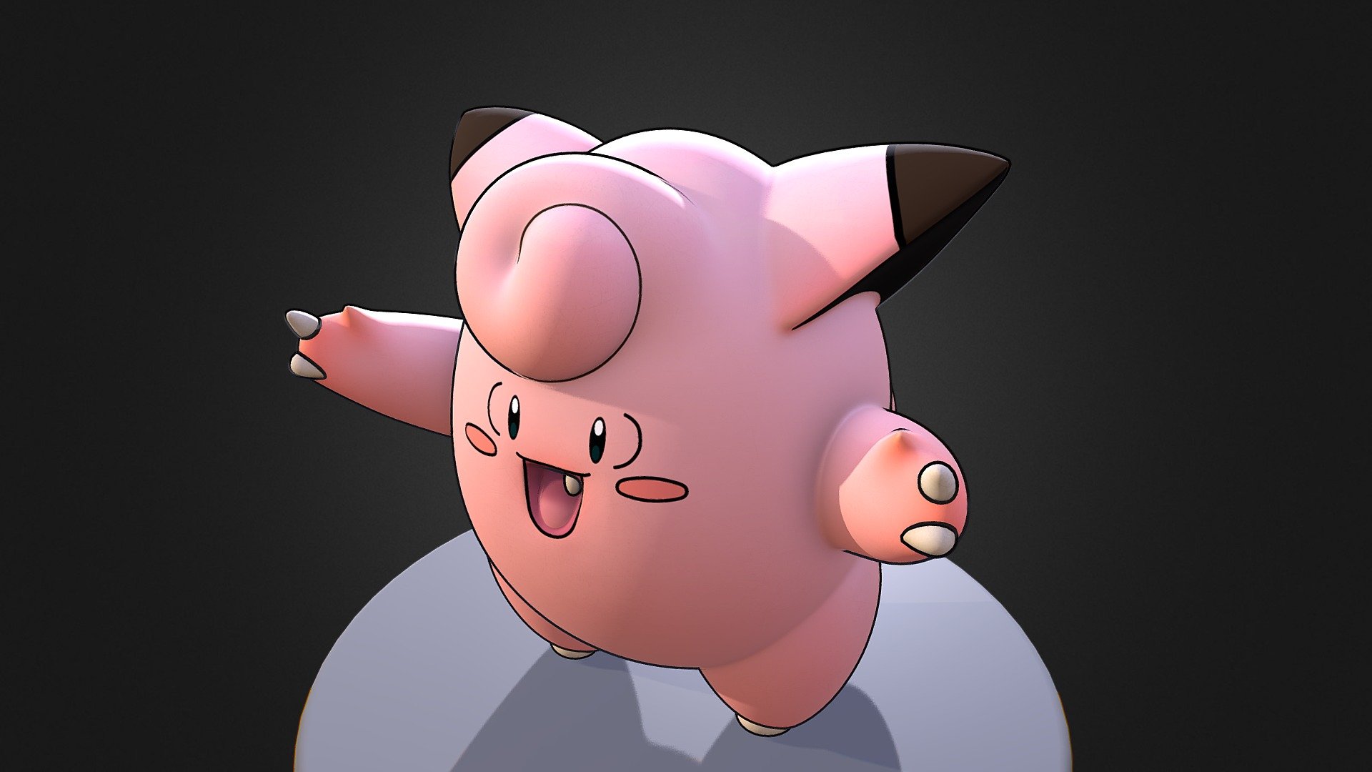 The pink one - Clefairy Pokemon - 3D model by 3dlogicus 3d model
