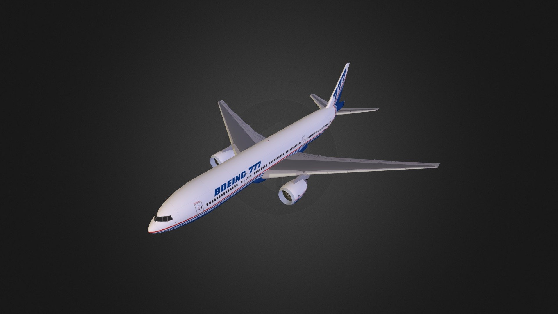 Boeing 777-200 - 3D model by audoman2607 3d model