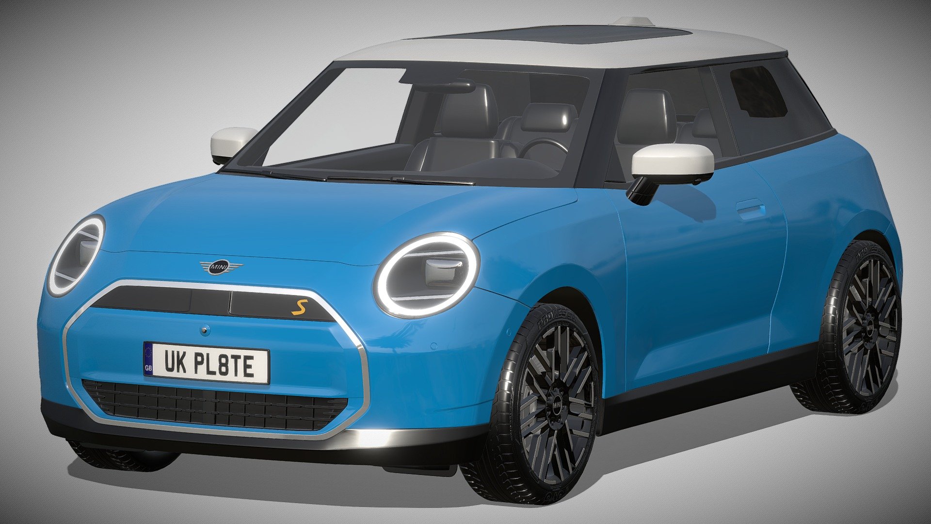 Mini Cooper SE 2024

https://www.mini.com/en_MS/home/new-family/all-electric-mini-cooper.html

clean geometry light weight model, yet completely detailed for hi-res renders. use for movies, advertisements or games

corona render and materials

all textures include in *.rar files

lighting setup is not included in the file! - Mini Cooper SE 2024 - Buy Royalty Free 3D model by zifir3d 3d model