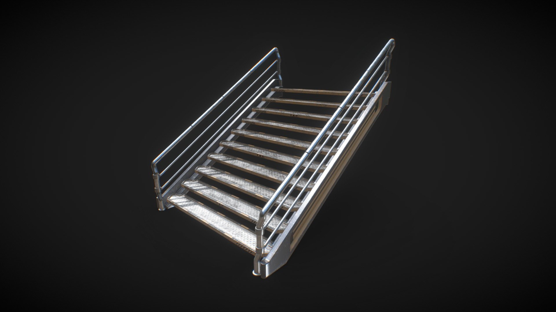 Game asset used in UNITY HDRP. Made with Blender, Substance Painter From my game: PLAHK - Stair platform - 3D model by Voltred 3d model